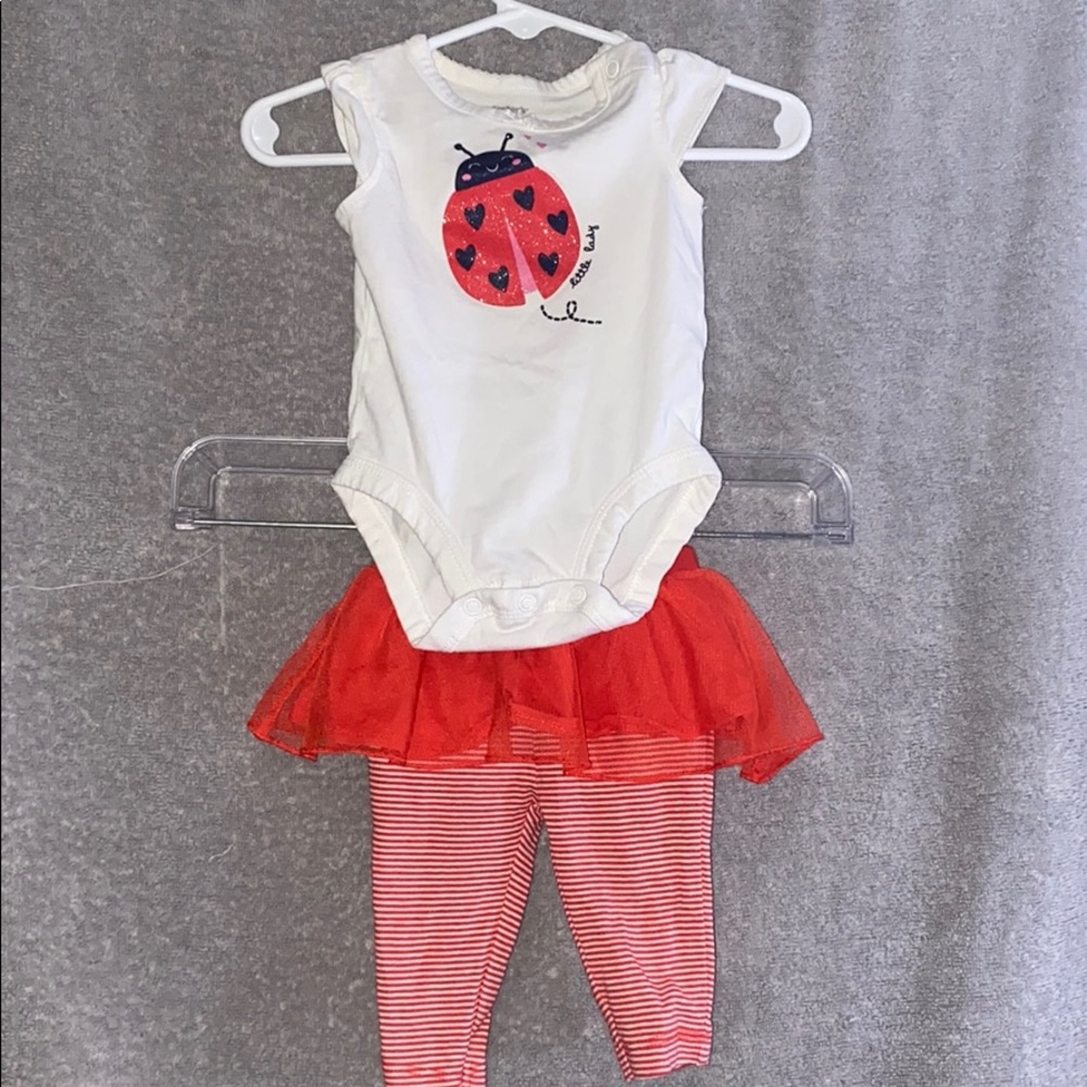 Baby girl ladybug set